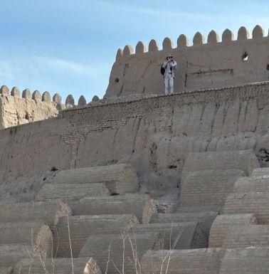 In the past houses were built against the walls and it was also common to place tombs there.