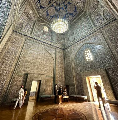 Inside the Pahlavan Mahmud Mausoleum.