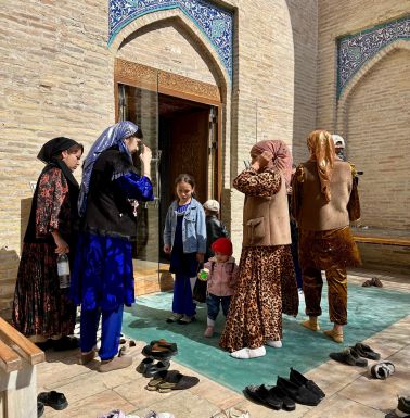 Preparing to visit Pahlavan Mahmud Mausoleum.