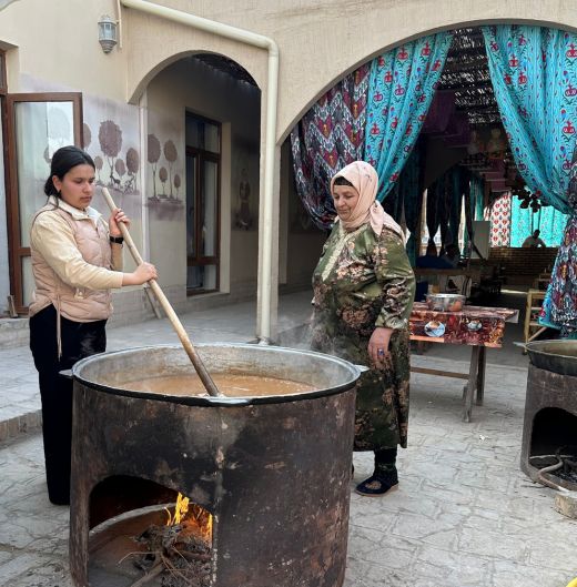 Sumalak was prepared in several places - I stirred this pot for a while.
