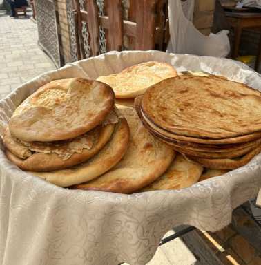 Khiva bread is flat - this was just baked.