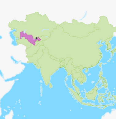 Map of Uzbekistan