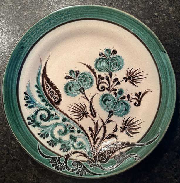 My well-traveled plate made by Alisher Nazirov himself