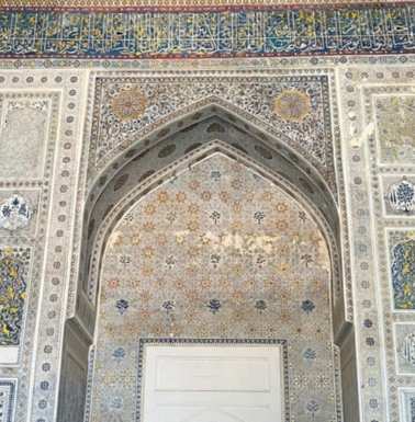Inside Kok-Gumbaz, detail.