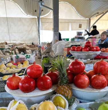 The pomegranate is a powerful national symbol in Uzbekistan.