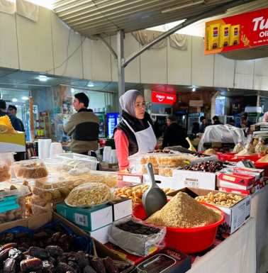 This vendor has dried fruit, nuts, spices, and too many products to detail!