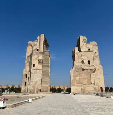 Towers from what would have been the courtyard.