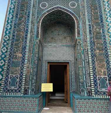 Another view of Shah-i-ZInda's tomb from outside.