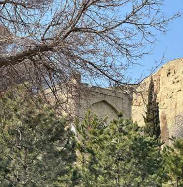 Daniel's mausoleum on the hillside.