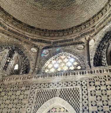 Inside the Ismail Samani Mausoleum.