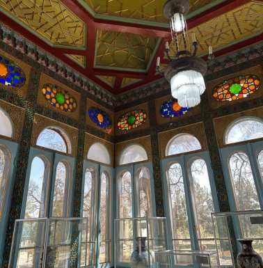 More color but with a calming view at Sitorai Mokhi-Khosa Palace.